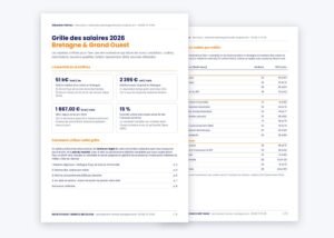 Aperçu de la grille des salaires 2026 Bretagne et Grand Ouest