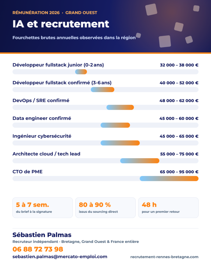 Infographie des points clés : IA et recrutement : ce qui fait gagner du temps, ce qui fait perdre des candidats